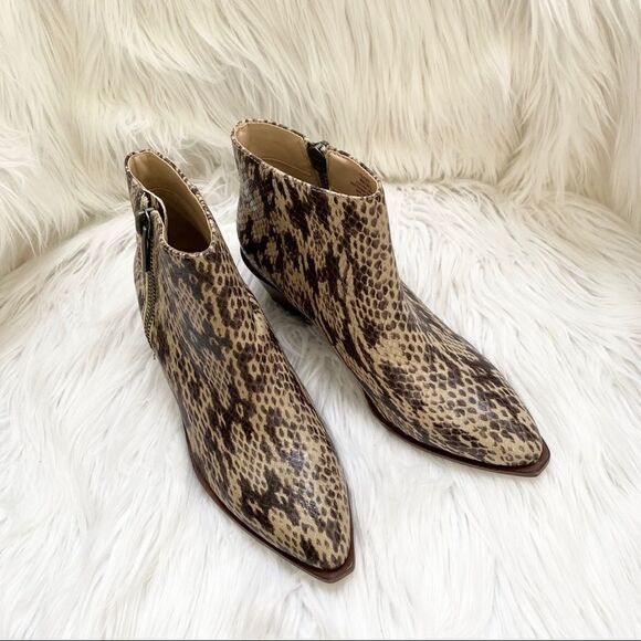 NEW 1.State KIPP snakeskin print wedge bootie 8.5 - Picture 2 of 10